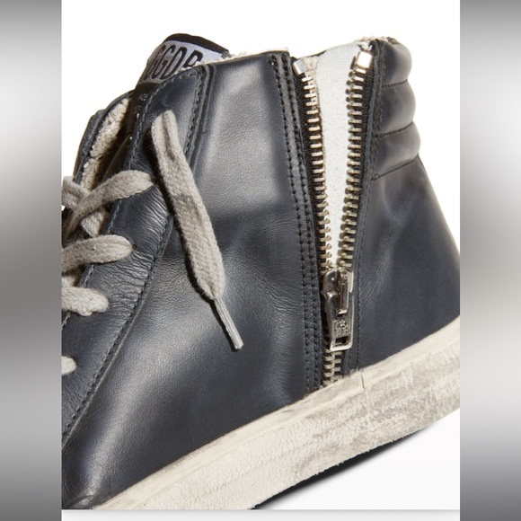 Golden Goose Slide Mid-Top Leather Stud Sneakers - Picture 4 of 7